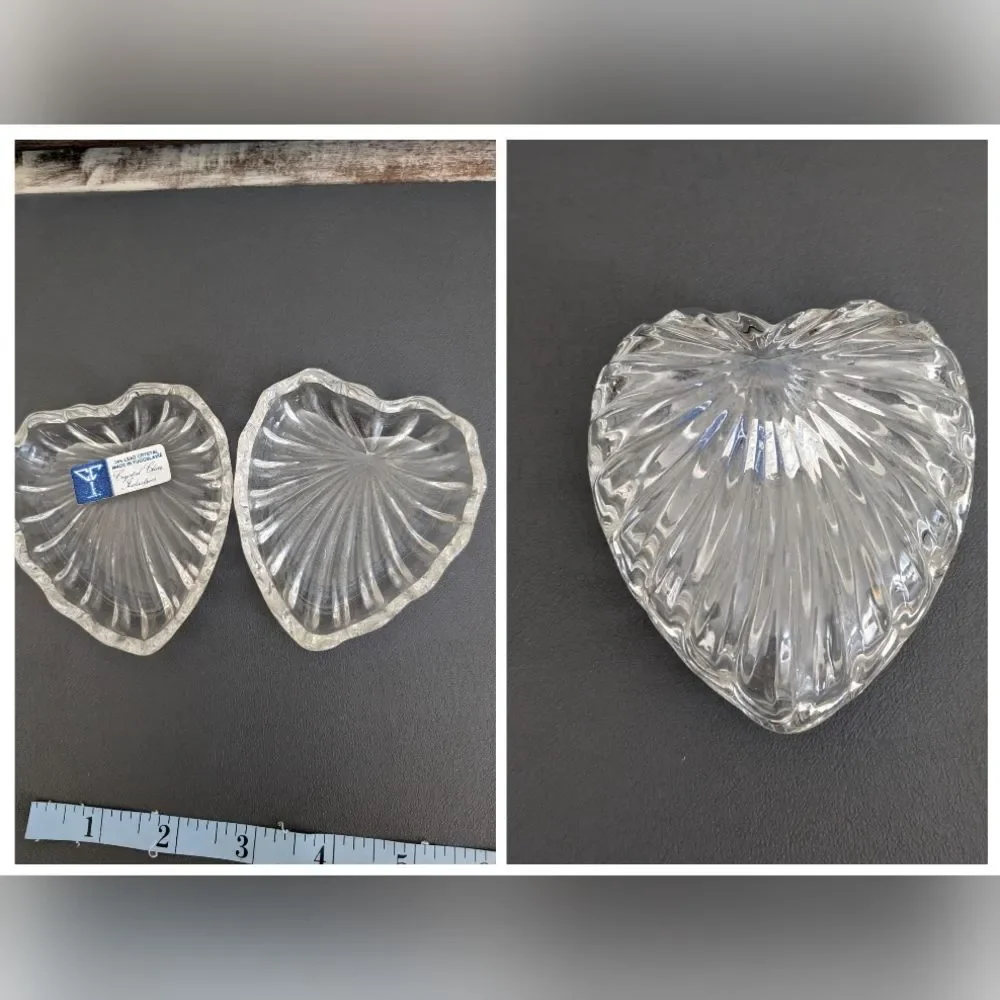 Yugoslavian Lead Crystal Heart Trinket Box